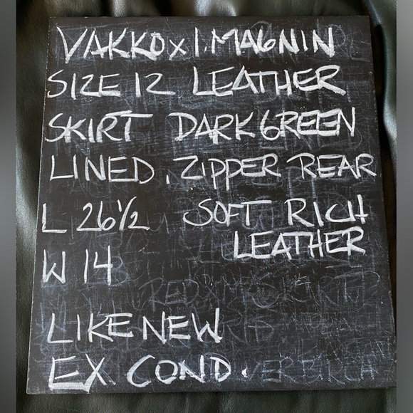 I.Magnin x Vakko Leather Skirt Vintage - Picture 6 of 15